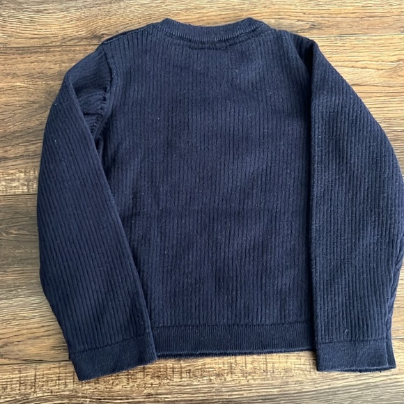 Janie and Jack size 18 to 24 months outfit. Light blue pant with a navy sweater. - Picture 5 of 12